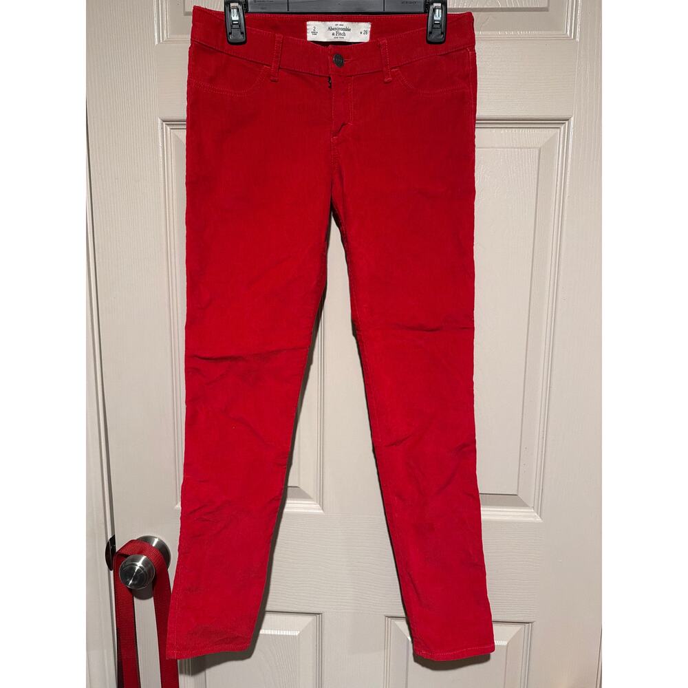 Women's Abercrombie & Fitch Red Jeans Size 2